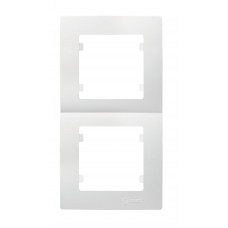 Двойная рамка вертикальная Makel Lilium Natural Kare Белая (32001707)